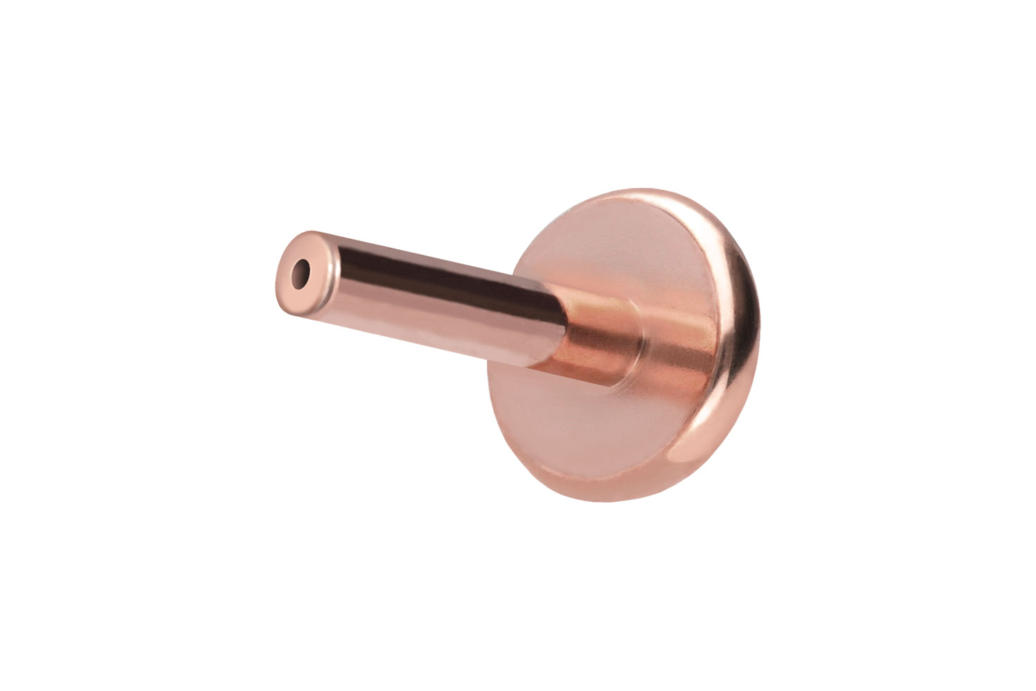 Titan Labret Piercing mit Push Fit ohne Kugel